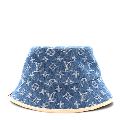 Louis Vuitton Monogram Denim Jacquard LV Remix Bucket Hat Blue 5 of 10