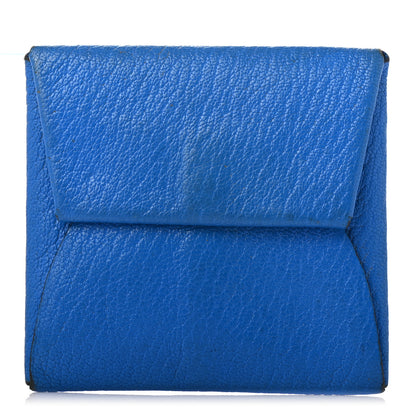Hermes Chevre Mysore Bastia Coin Purse Bleu Hydra 1 of 13