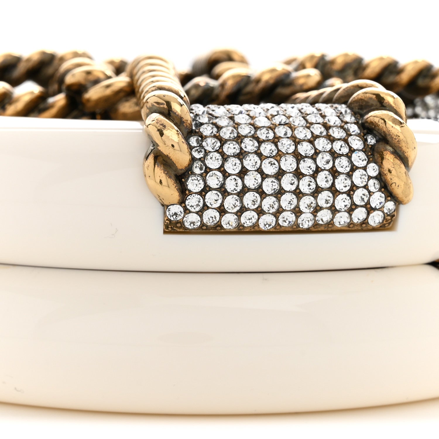 Chanel Resin Crystal Rescue Wheel Minaudière White 9 of 12