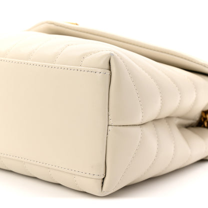 Saint Laurent Calfskin Y Quilted Monogram Small Loulou Chain Satchel Crema Soft 10 of 10