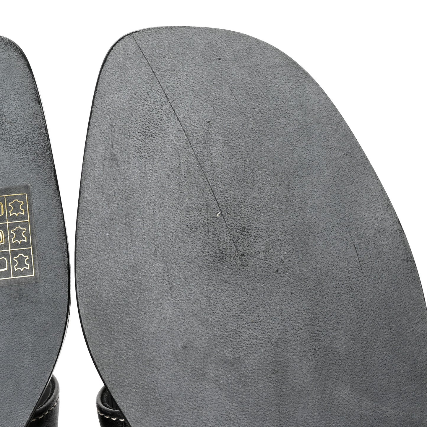 Box Calfskin Oran Sandals 36.5 Black
