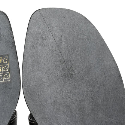 Hermes Box Calfskin Oran Sandals 36.5 Black 7 of 8