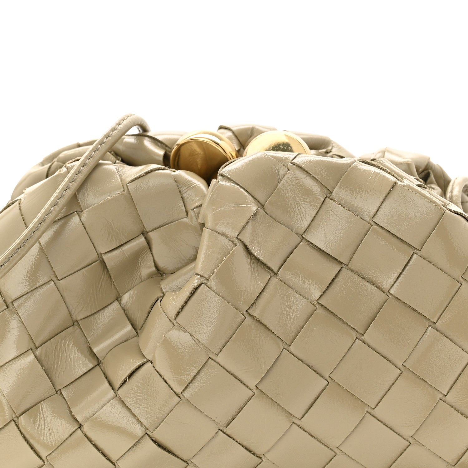 Bottega Veneta Patent Intrecciato The Mini Pouch Travertine 8 of 10