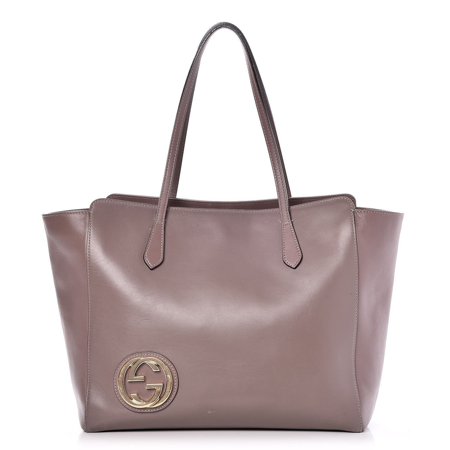 Gucci Smooth Calfskin Large GG Tote Light Purple 1 of 16