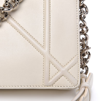 Christian Dior Lambskin Sequin Medium Diorama Flap Bag White 9 of 16