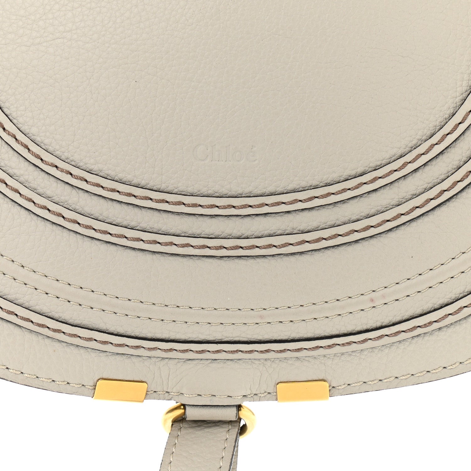 Chloe Calfskin Medium Marcie Round Crossbody Bag Dove 9 of 14