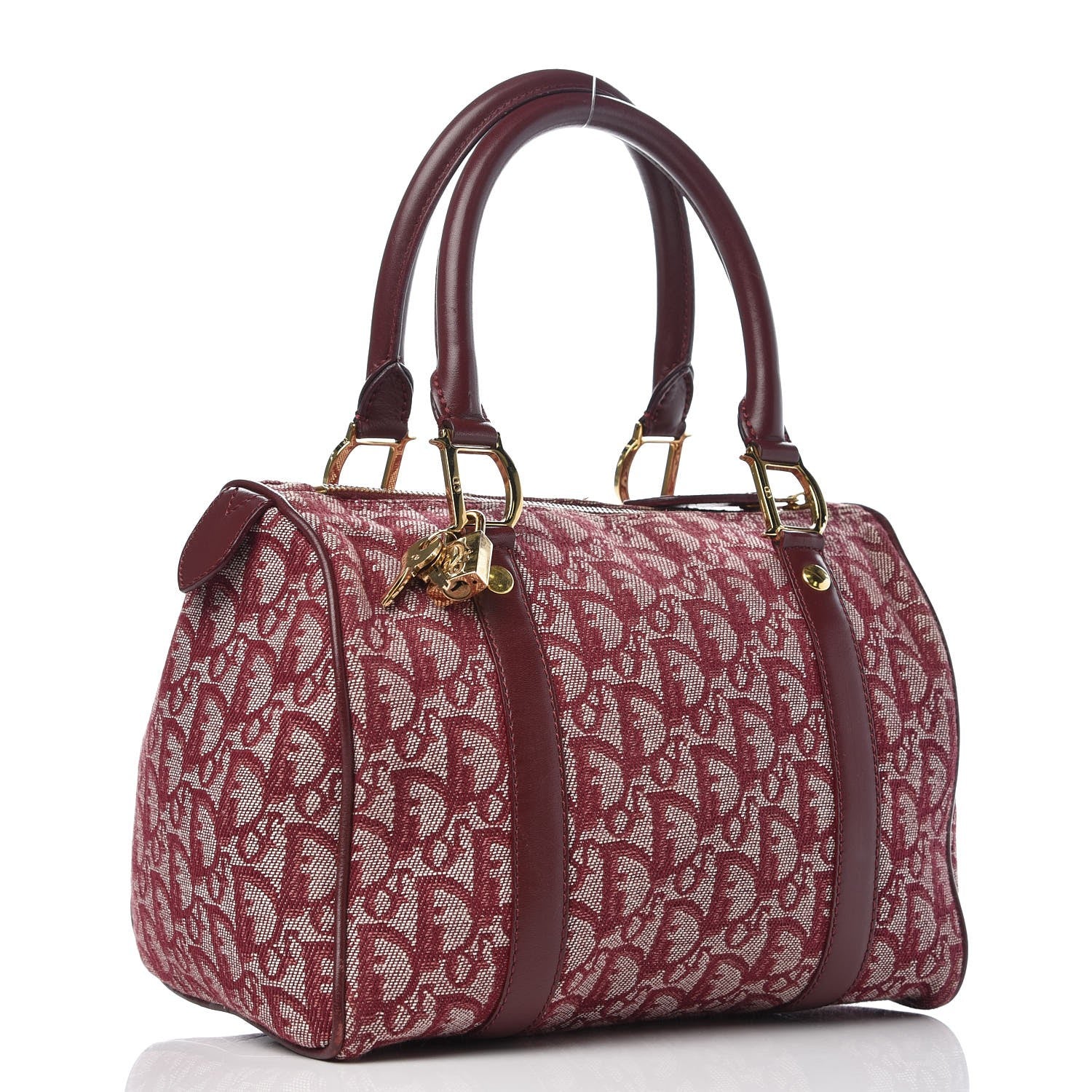 Christian Dior Monogram Boston Red 3 of 12
