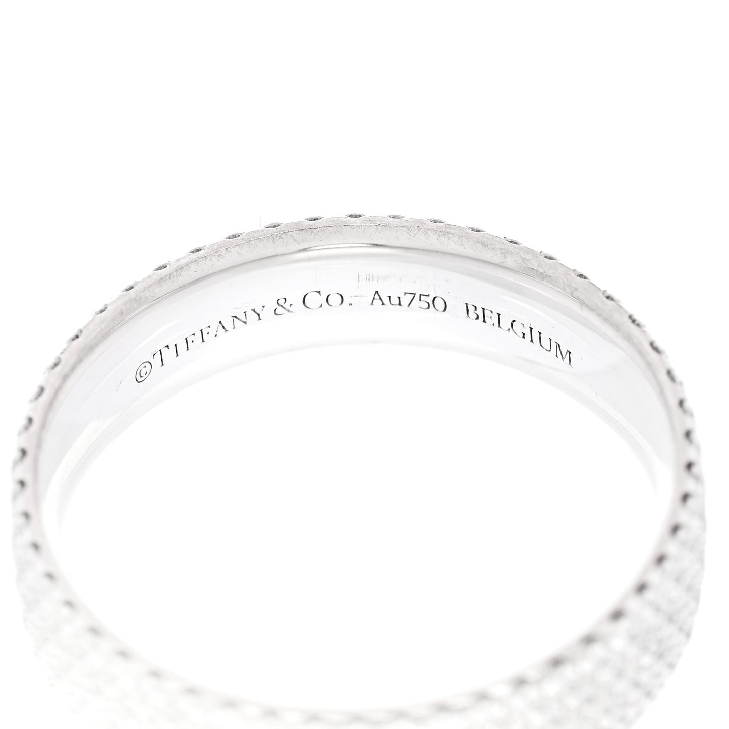 18K White Gold Diamond Metro Five-Row Ring 53 6.5