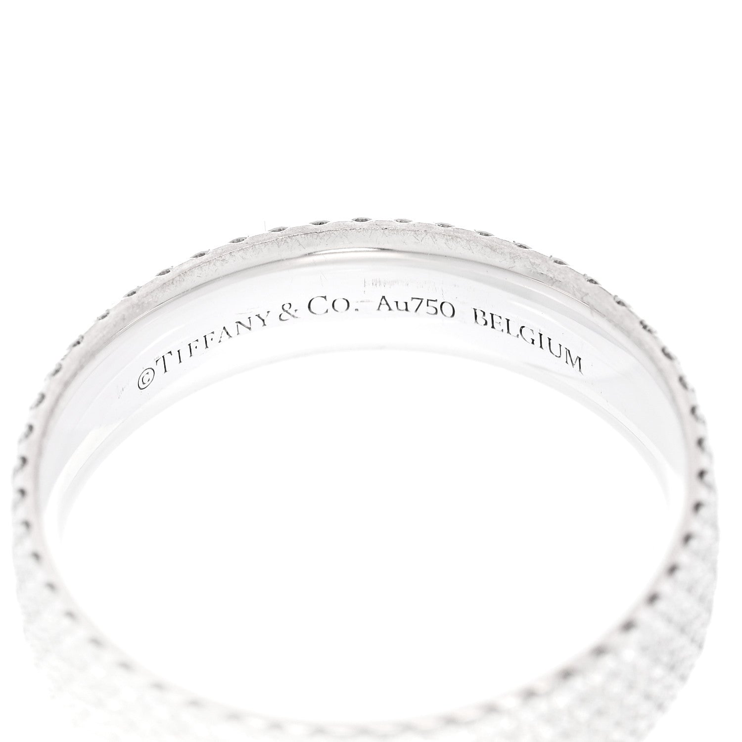 Tiffany 18K White Gold Diamond Metro Five-Row Ring 53 6.5 4 of 5
