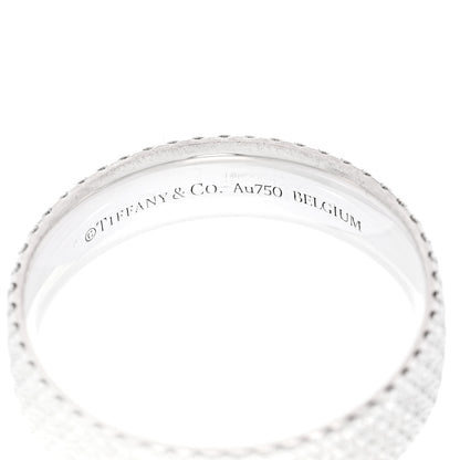 Tiffany 18K White Gold Diamond Metro Five-Row Ring 53 6.5 4 of 5