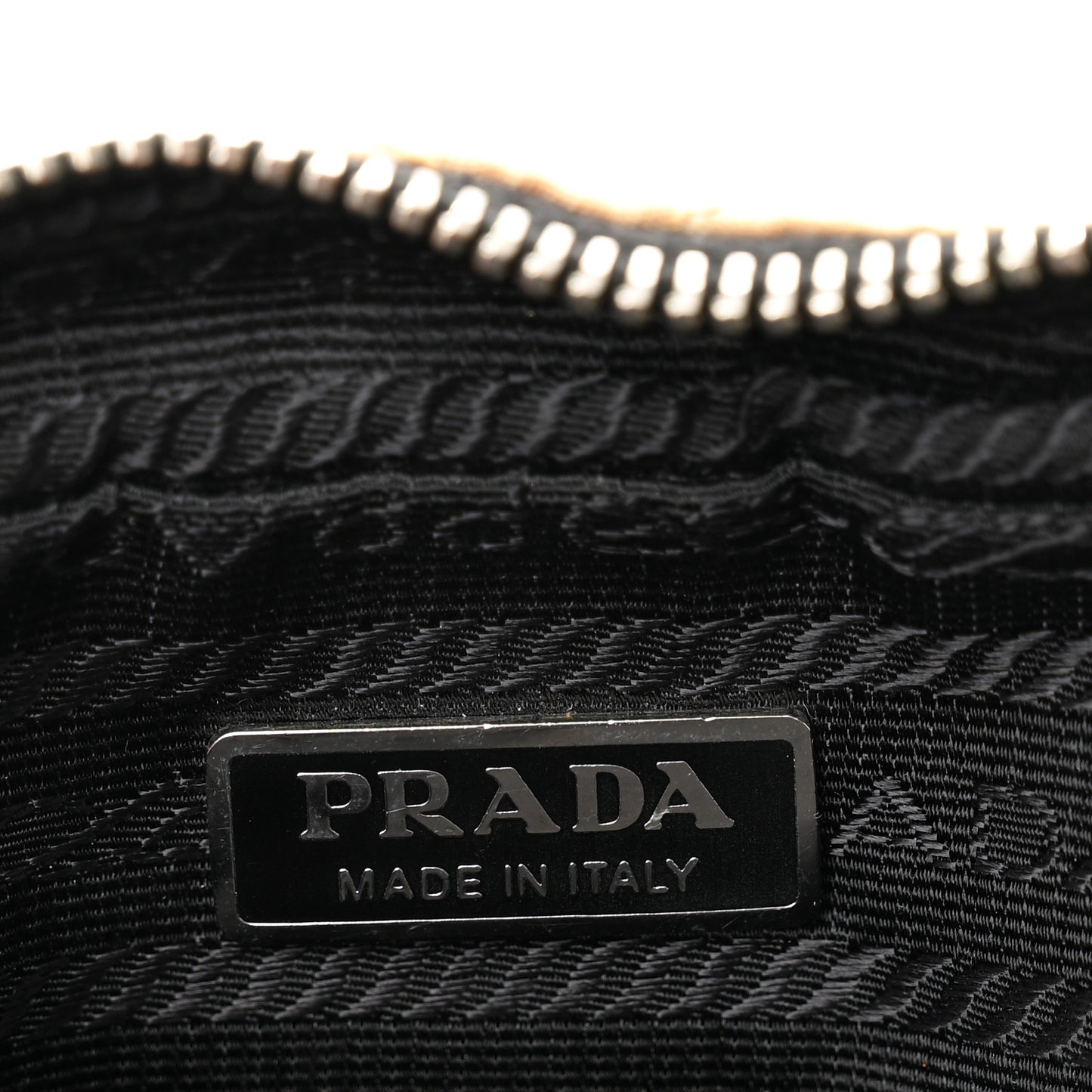 Tessuto Nylon Saffiano Impunturato Quilted Pochette Cammello Black