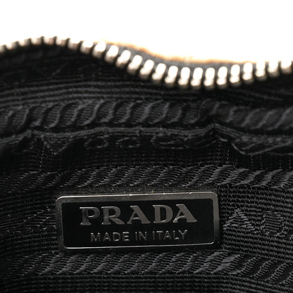 Prada Tessuto Nylon Saffiano Impunturato Quilted Pochette Cammello Black 6 of 10