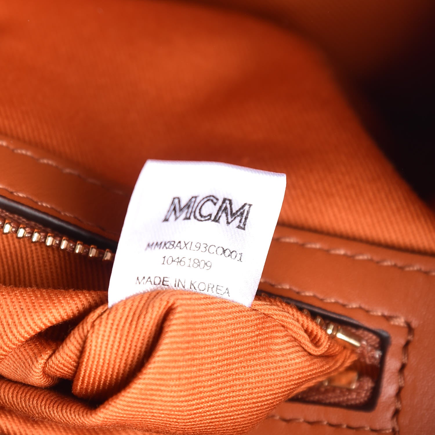 MCM Visetos Medium Vintage Pocket Backpack Cognac 8 of 10