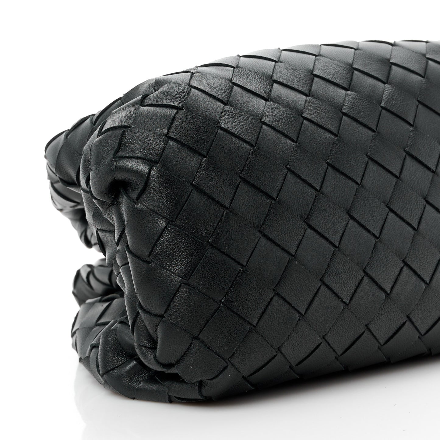 Nappa Maxi Intreccio The Pouch Oversized Clutch Black
