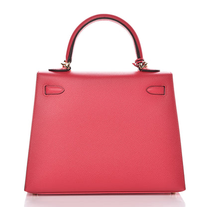 Hermes Epsom Kelly Sellier 25 Rose Extreme 4 of 37