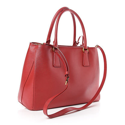Prada Saffiano Lux Medium Tote Fuoco 3 of 16