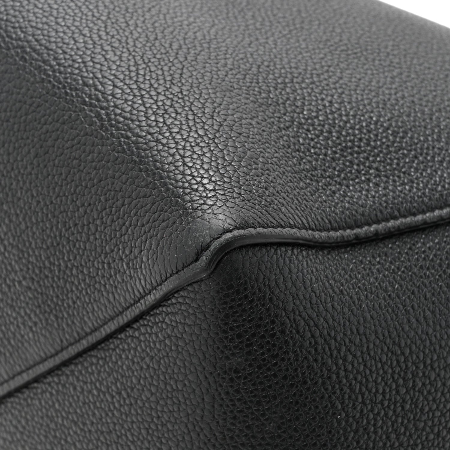 Celine Soft Grained Calfskin Small Belt Cabas Phantom Black 13 of 15