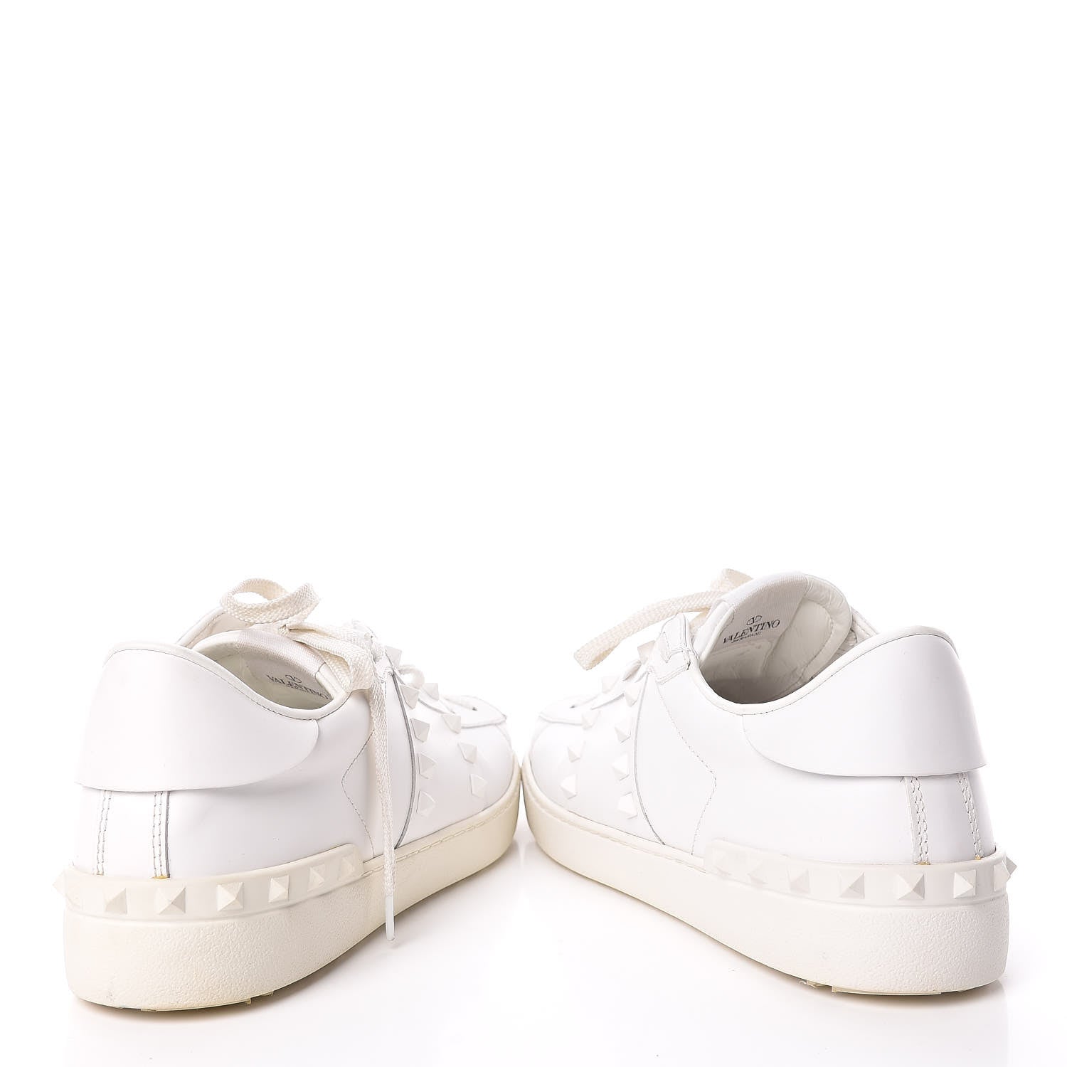 Valentino Garavani Calfskin Mens Rockstud Untitled Open Sneakers 42 White 6 of 11