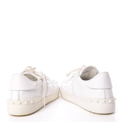 Valentino Garavani Calfskin Mens Rockstud Untitled Open Sneakers 42 White 6 of 11