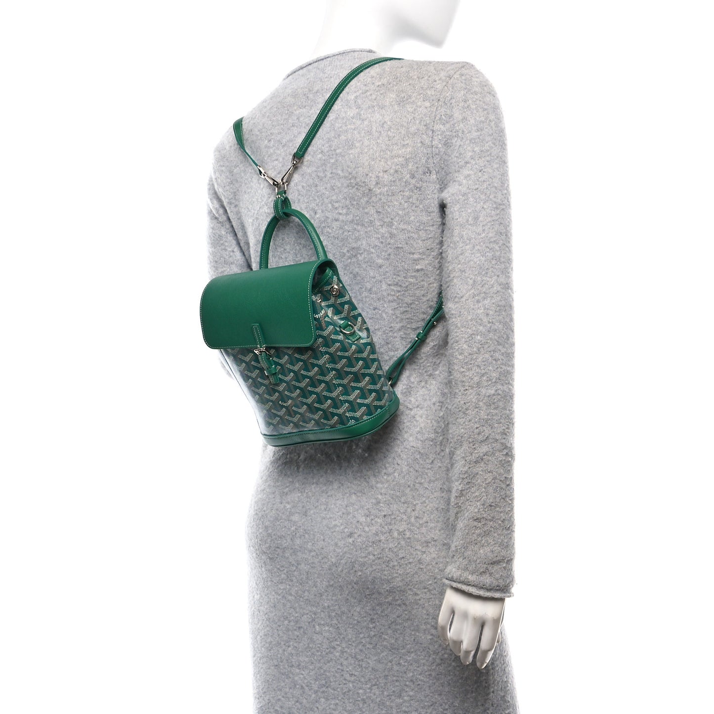 Goyardine Calfskin Mini Alpin Backpack Green