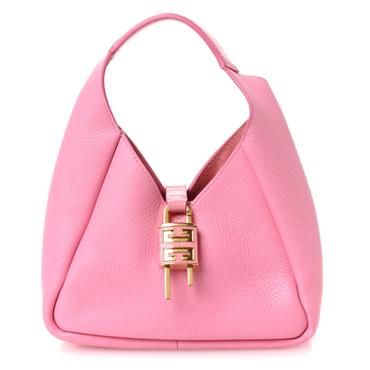 Grained Calfskin Mini G-Lock Hobo Pink