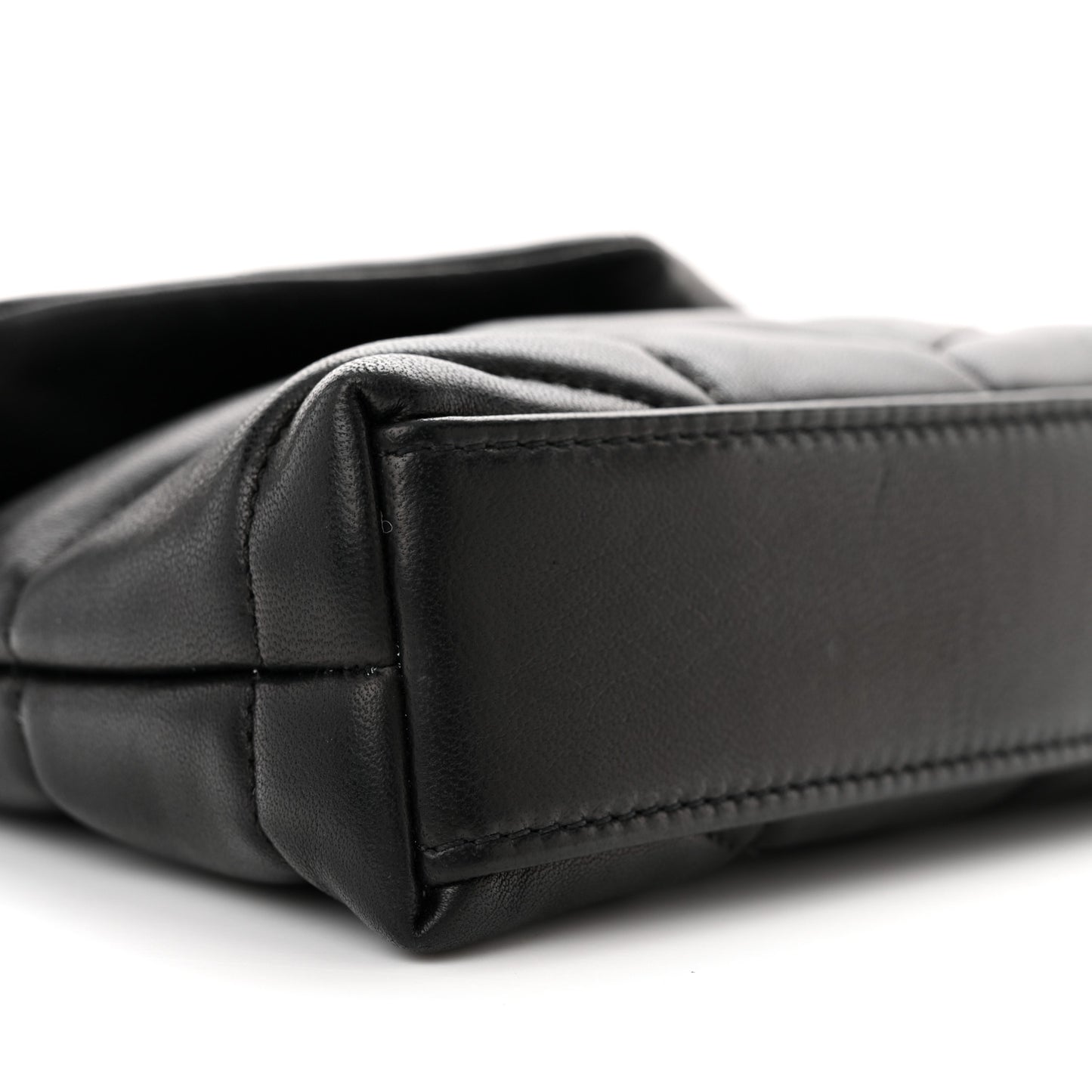 Lambskin Monogram Loulou Puffer Pouch Clutch Black