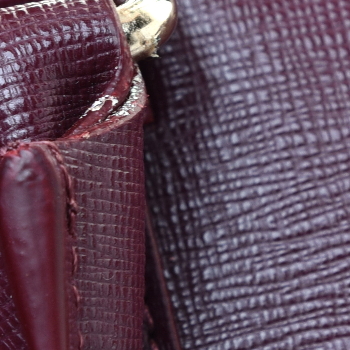 Saffiano Calfskin Palazzo Bowler Burgundy