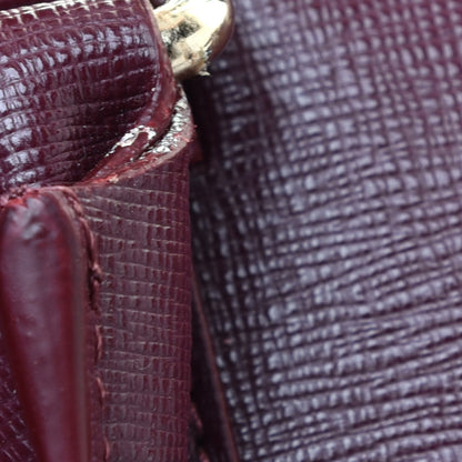 Versace Saffiano Calfskin Palazzo Bowler Burgundy 10 of 10