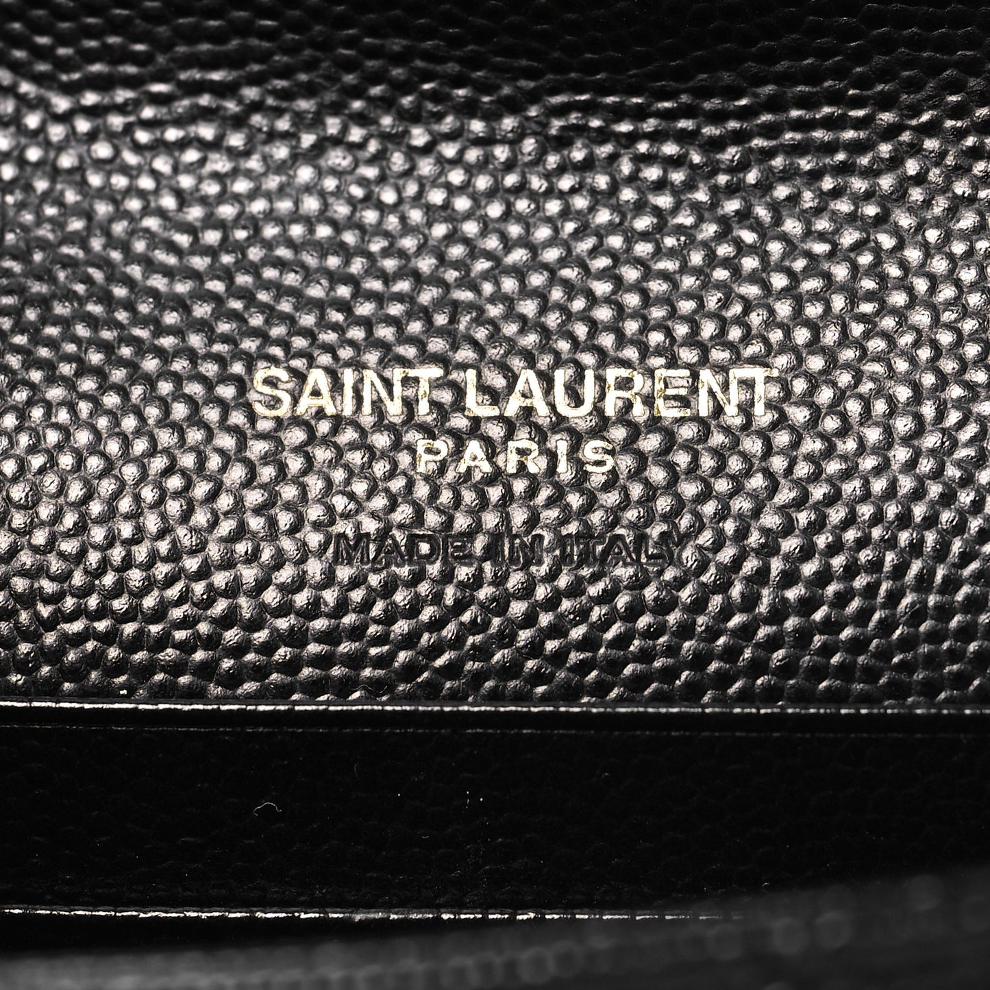 Grain De Poudre Matelasse Chevron Small Monogram Envelope Wallet Black