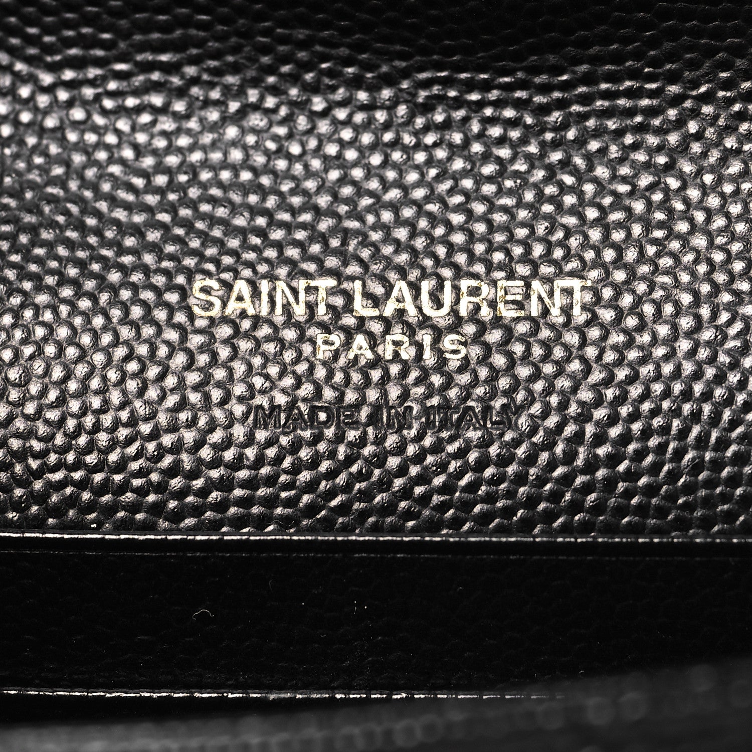 Saint Laurent Grain De Poudre Matelasse Chevron Small Monogram Envelope Wallet Black 6 of 8