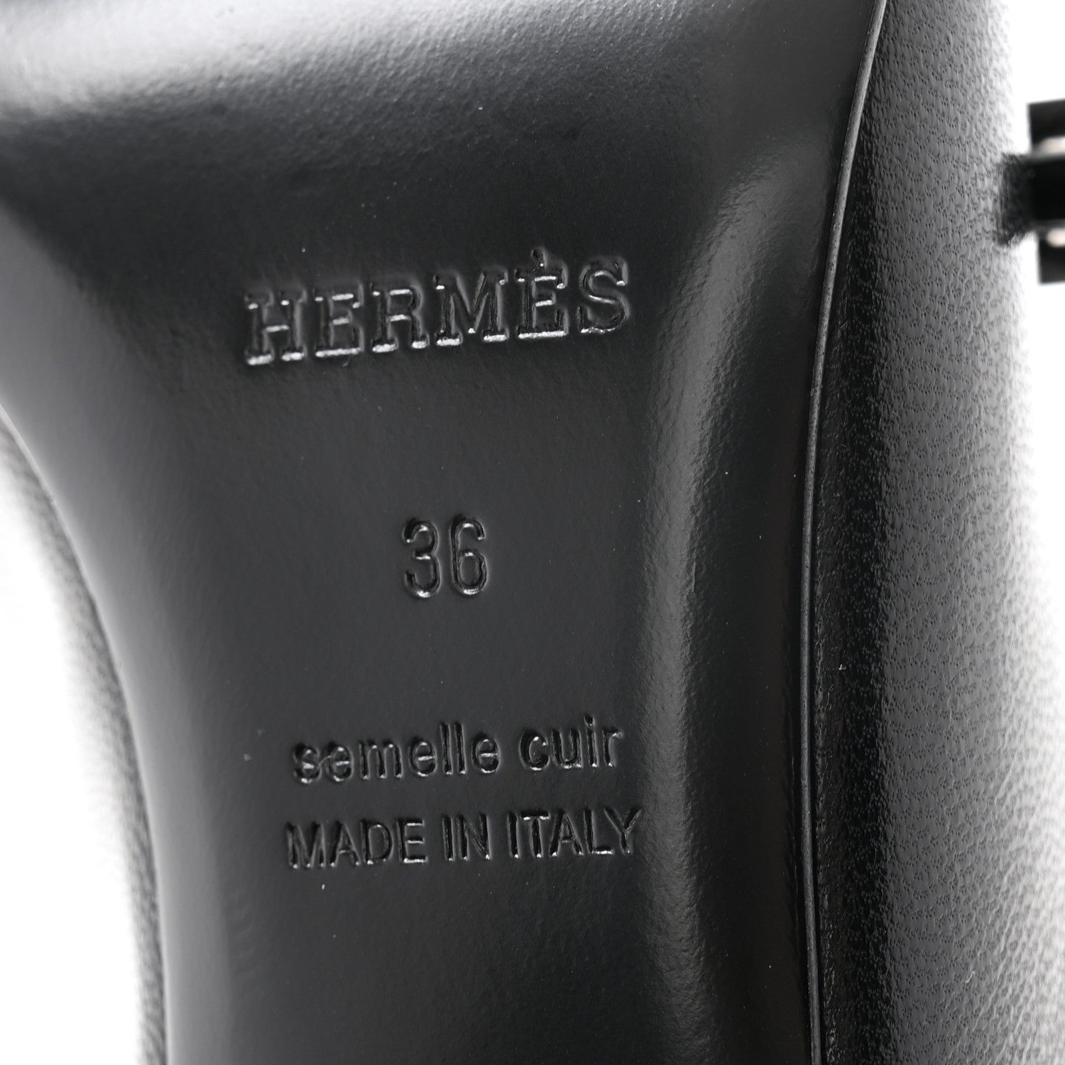 Hermes Goatskin Jackie 50 Pumps 36 Black 7 of 9