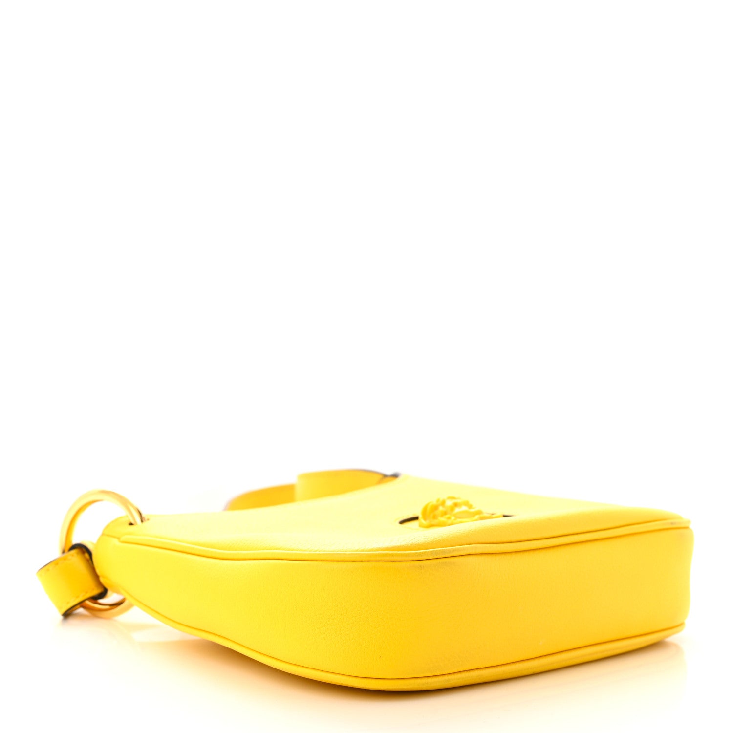 Versace Calfskin La Medusa Mini Hobo Crossbody Yellow 4 of 13