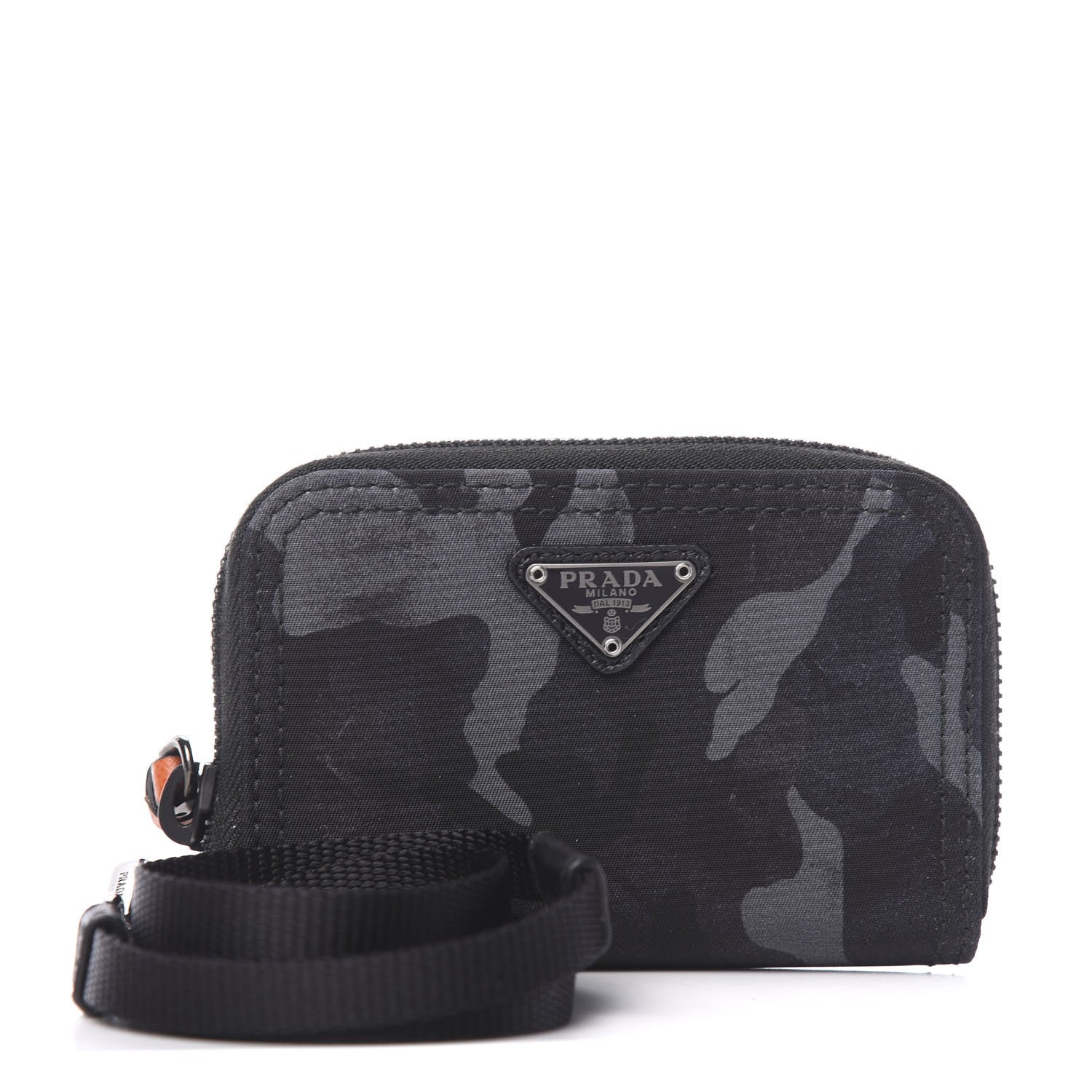 Prada Tessuto Nylon Camouflage Print Card Holder Fumo 1 of 6
