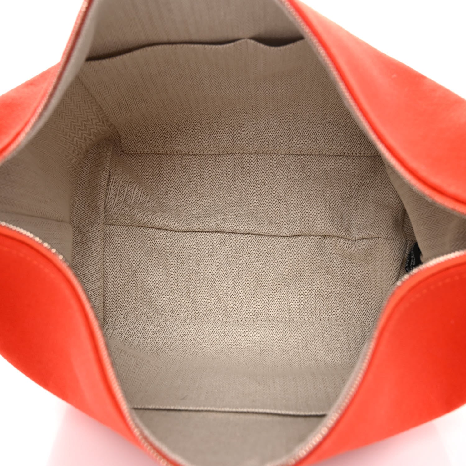 Hermes Canvas Large Bride-A-Brac Pouch Orange Feu Burgundy 5 of 9
