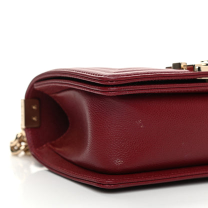Chanel Caviar Quilted Small Boy Flap Burgundy 11 of 11