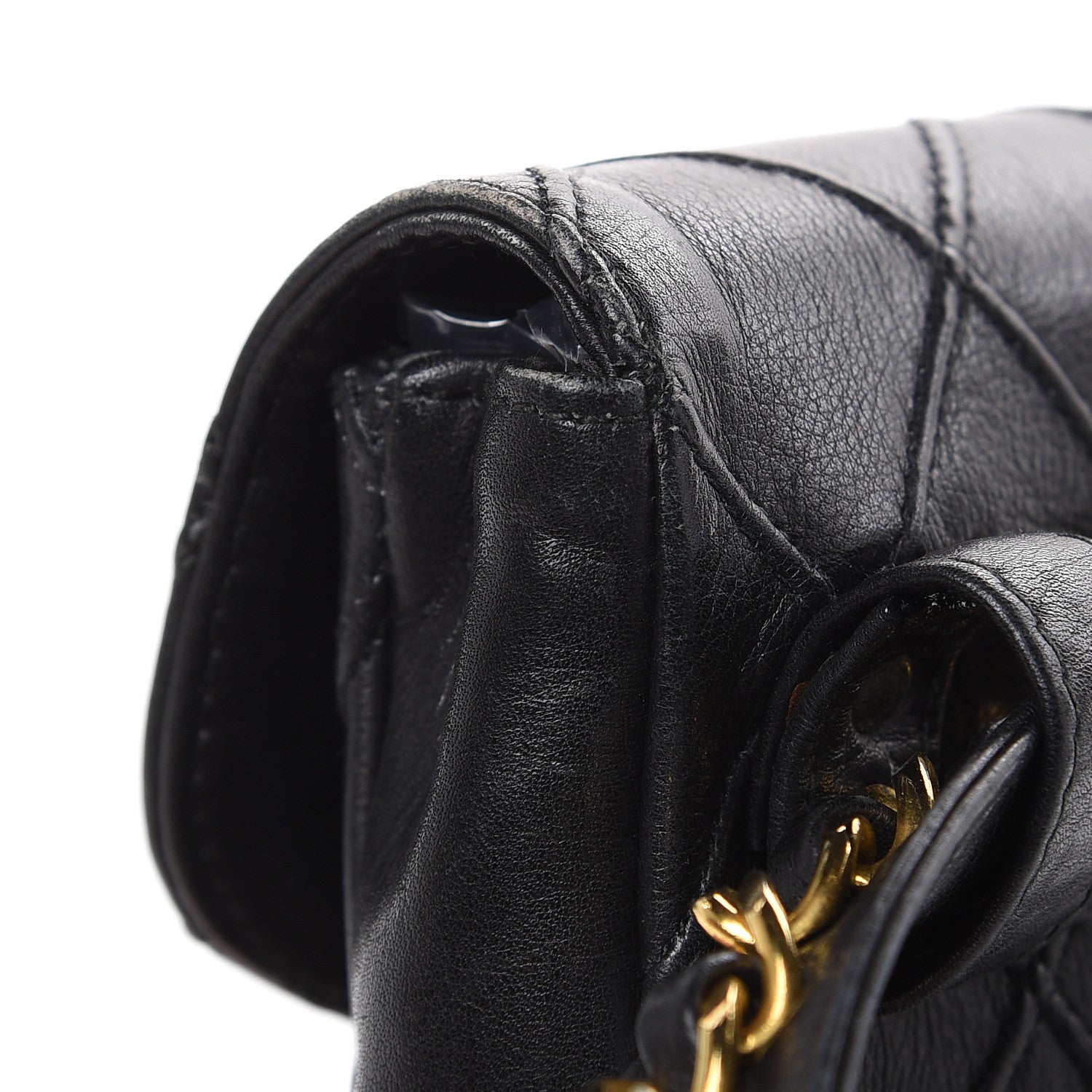 Chanel Lambskin Quilted Flap Waist Belt Bag Black 11 of 15