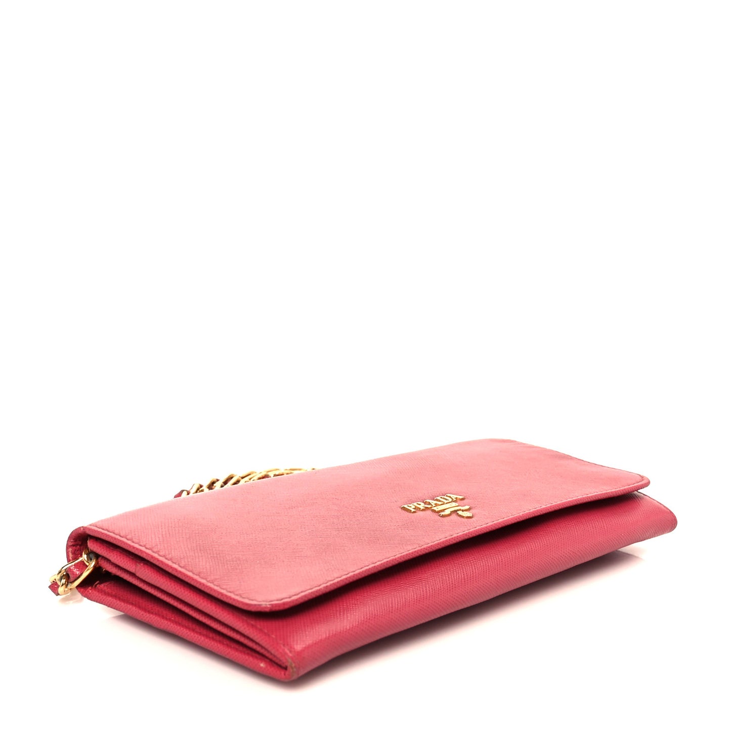 Saffiano Metal Oro Chain Wallet Peonia
