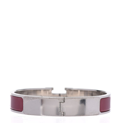 Hermes Enamel Narrow Clic Clac H Bracelet GM Rouge De Chine 2 of 3