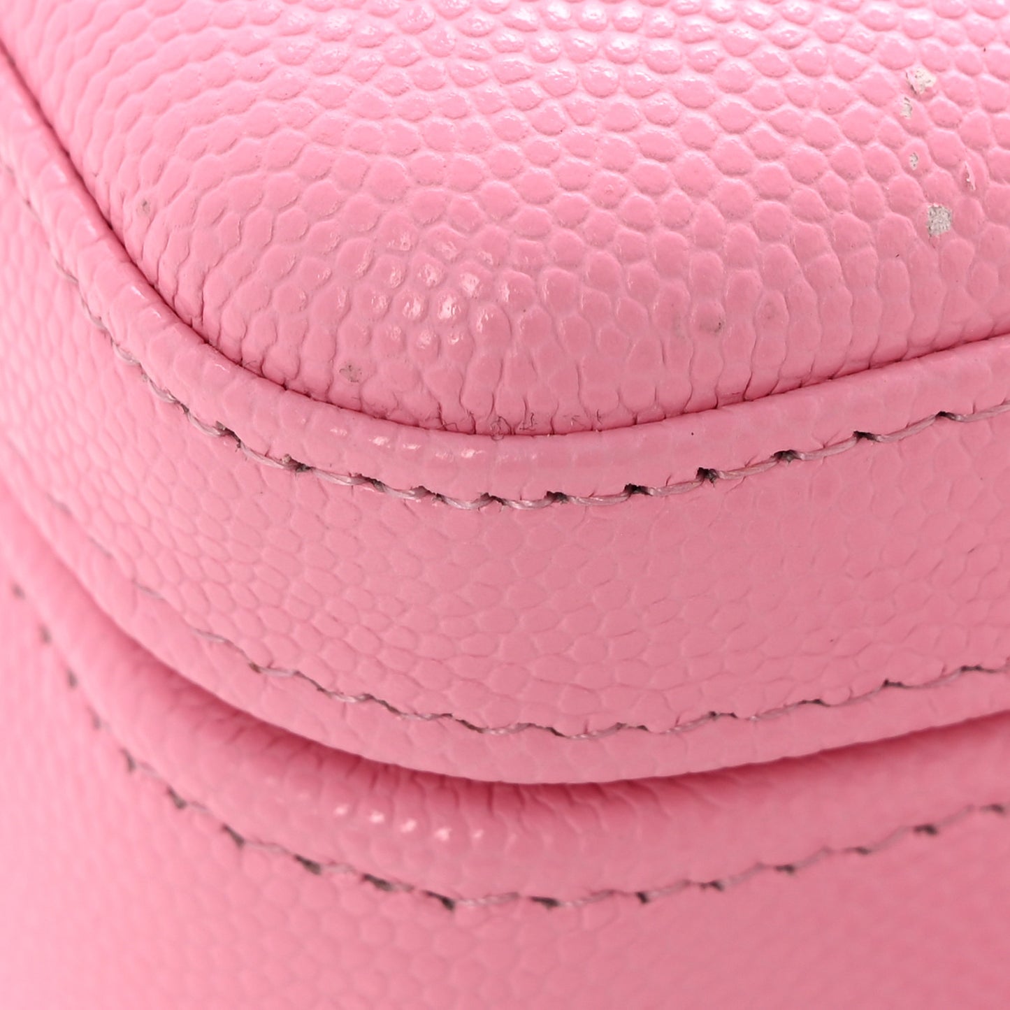 Shiny Caviar Preppy Coco Long Vanity With Strap Rose