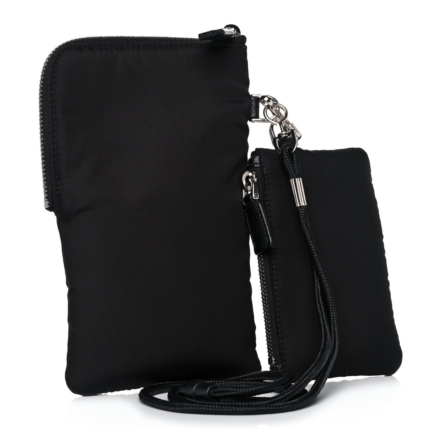 Tessuto Re-Nylon Double Pouch Black