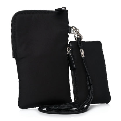 Prada Tessuto Re-Nylon Double Pouch Black 2 of 10