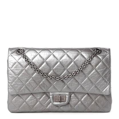Chanel Metallic Aged Calfskin Quilted 2.55 Reissue 226 Flap Silver 1 of 11