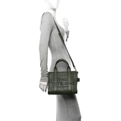 Marc Jacobs Grained Calfskin Small The Tote Bag Bronze Green 2 of 10