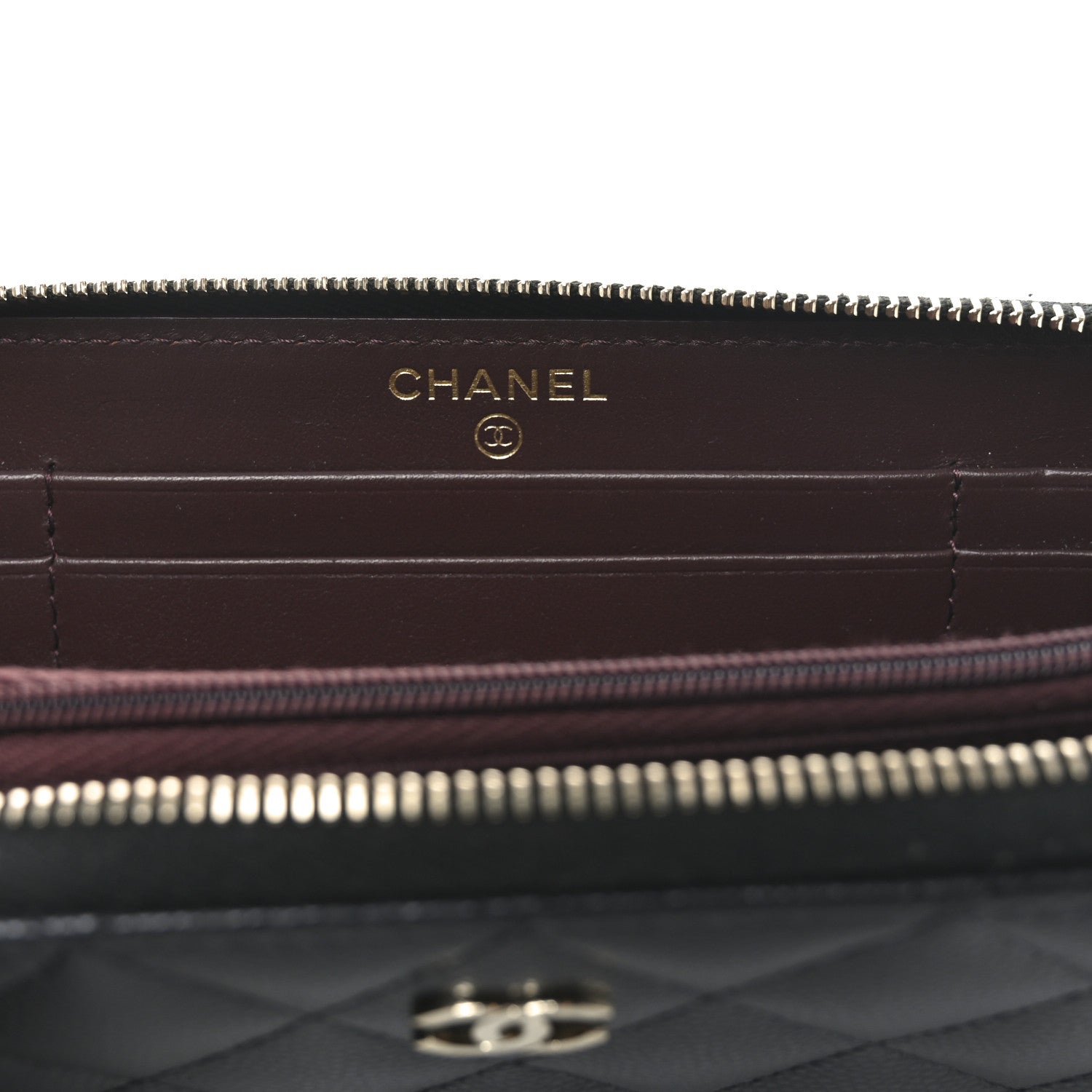 Chanel Caviar Quilted Medium Zip Around Wallet Black 6 of 8