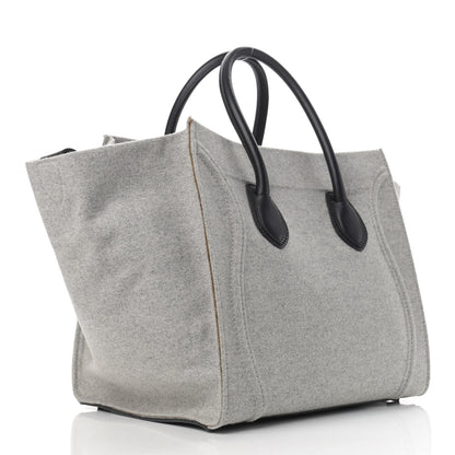 Celine Felt Medium Phantom Luggage Pearl Grey 2 of 11