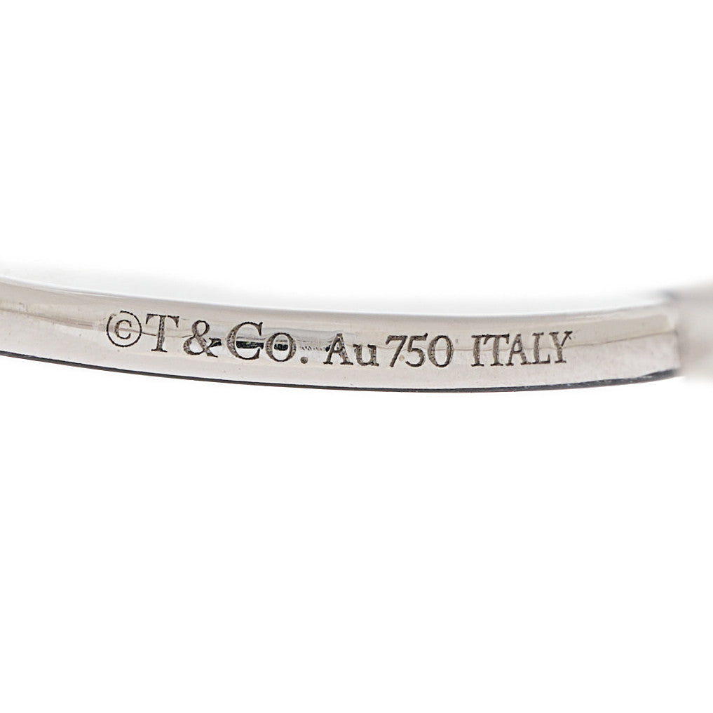 Tiffany 18K White Gold Diamond T Wire Ring 55 7.25 4 of 5