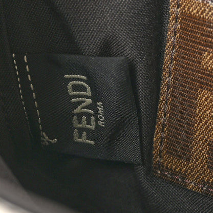Fendi Glazed Fabric Vitello Century FF 1974 Mini Baguette Mogano Panna 7 of 9