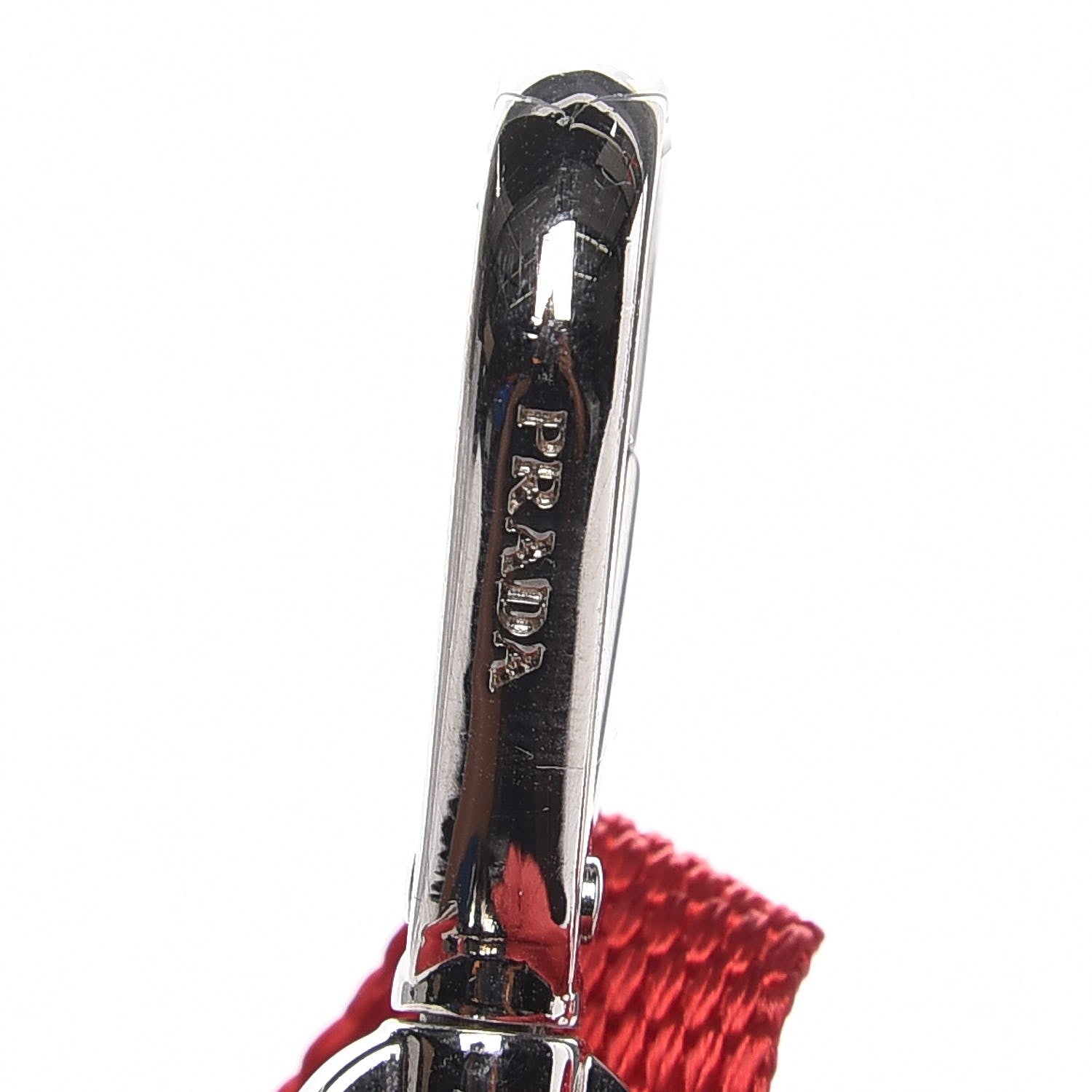 Prada Nylon Vela Backpack Keychain Charm Rosso 7 of 7