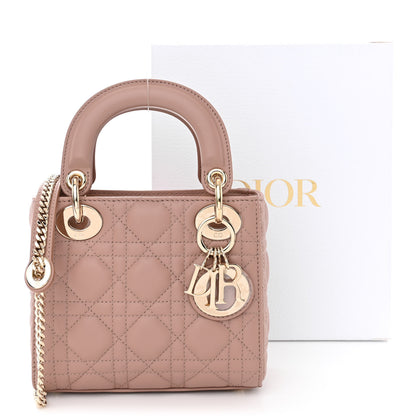 Christian Dior Lambskin Cannage Mini Lady Dior Blush 12 of 12