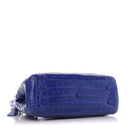 Nancy Gonzalez Crocodile Double Zip Tote Electric Blue 5 of 9